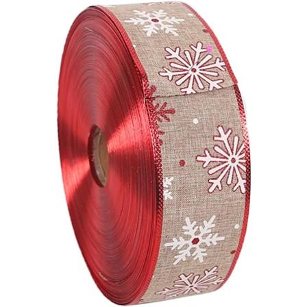 Langallinen Burlap Joulunauha Lomakausi Grosgrain Nauha 2M