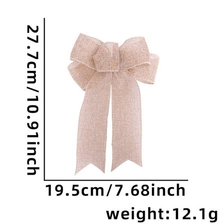 Bølge Plaid Mønster Ensfarvet Jule Sløjfe Vedhæng DIY Gaveindpakning Juletræsindretning Julemønster Sløjfe Ornament