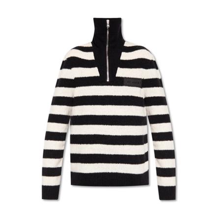 Balmain Striped sweater Sort, Herre