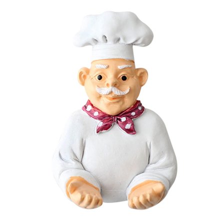 Nyttig Tegneserie Kok Kokkeform Stikkontakt Holder Ledningsopbevaringsstativ Dekorativ Væghylde Nøgleholder Køkkenartikler