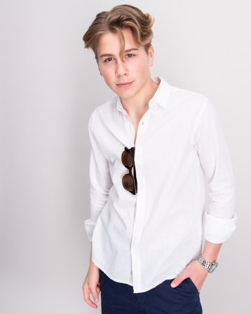 RYVLS Jackson Linen Shirt Wit Overhemden Jongens - Kids Brand Store