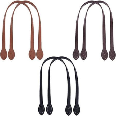 ING Lærveskehåndtak, 6-delt sett, lærveske, med øreformede lærhåndtak