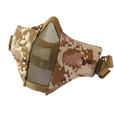 Stålnet Halvansigtsskærm Oxford Stof Åndbar til Udendørs CS Spil Sandbeskyttelse