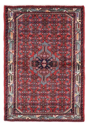 Orientalisk Hamadan Matta 110X160 Mörkröd/Svart Ull, Persien