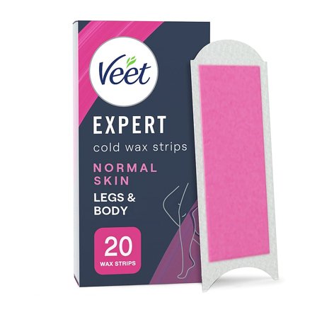 Veet Cold Wax Strips 20 stk, Skincare, Hårfjerning, Voks & Strips