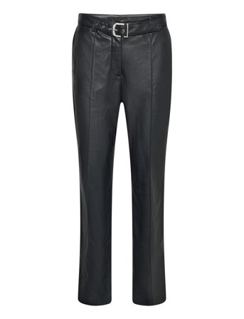 Mango | Leather-Effect Trousers With Belt | 32