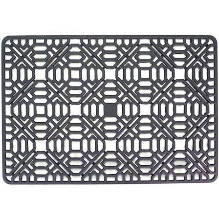 Vaskemåtte til køkkenvaskbeskytter til bunden, rustfrit stål eller porcelænsvask, grå silikone skridsikker varmebestandig