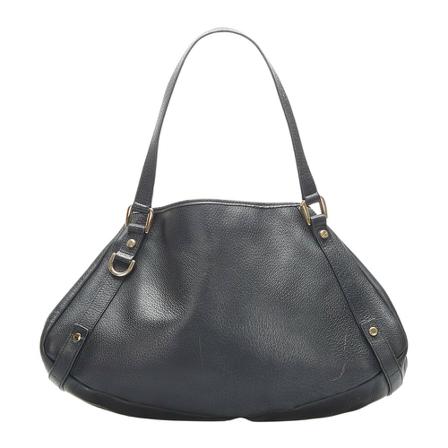 Gucci Vintage, Pre-owned Pelham Leather Tote Bag Zwart, Dames, Maat:ONE Size,Zilver