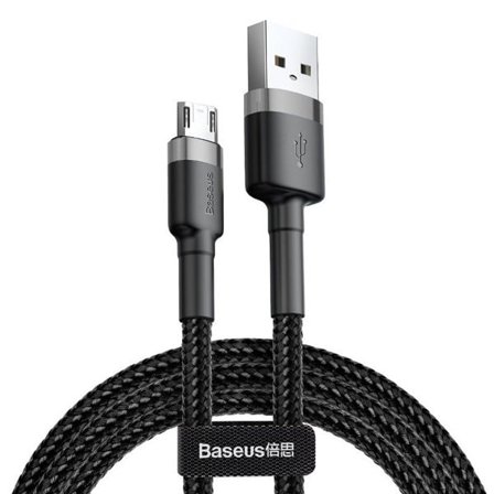 Baseus Cafule Micro USB-kabel 2,4A 1m (grå + svart)