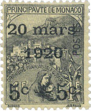 Monaco 1920 - YT 37 - Ubrugt