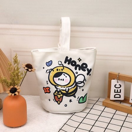 Panda Bucket Handväska Lunchpåse 7 7