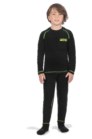 Zwischenschicht-Set FXR Pyro Thermal 21 Kinder Schwarz/Hi-Vis XL
