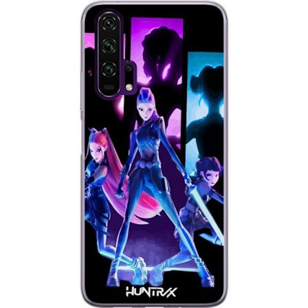 Yhteensopiva Puhelinkuori Honor Honor 20 Pro Tulevaisuutta ennustava tyttöryhmän kuva, jossa on neonvaloja ja voimakkaita värejä sci-fi-esteettis