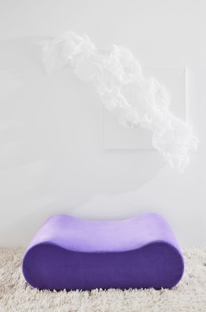 Pastill - Faye puf i velour - Lilla - Fodskamler & puffer - Fra Homeroom