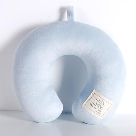 Pehmeä mukava matkatyyny Pp-puuvillainen U-muotoinen superpehmeä kaulatyyny Blue 28*28cm