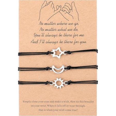 Pinky Promise Matchende Armbånd, Bedste Ven Charm Armbånd til Kvinder Justerbare Flettede Søster Smykker Gave til Bedste Ven Familie Teenagere