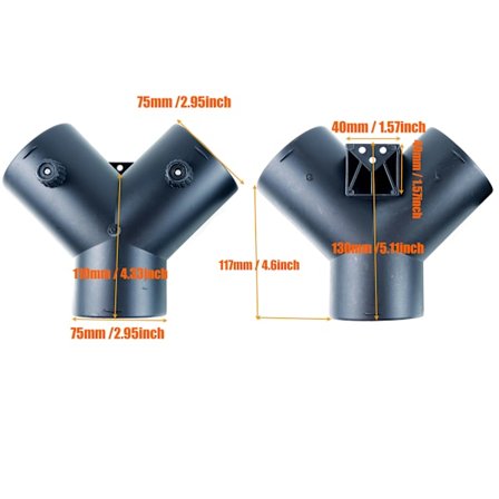60mm 75mm Ventilklaff Justerbar Luft Dieselvarmer Ventil Kanalforgrener Eksosrør Utløpskobling For Bil