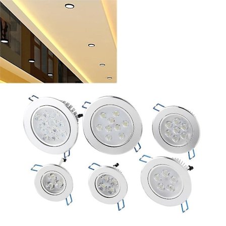9w led downlight tak infälld ljus ner lampa belysningslampa (varmt ljus)