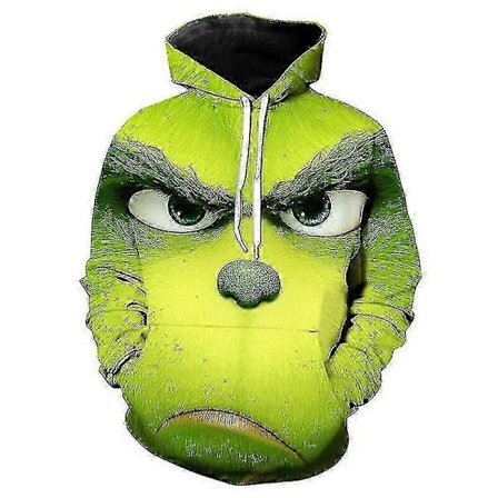 Voksne 3D Print The Grinch Jul Grønne Hættetrøjer Sweatshirts Pullover Toppe Hættetrøje