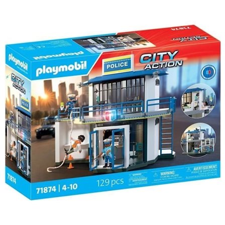 Playmobil 71874 Polisstation med forskningsrum, Poliser, City Action, 129 delar, från 4 år