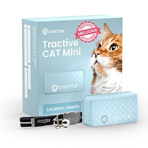 Tractive GPS Tracker Mini Kat + Justerbart halsbånd, Mint