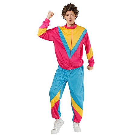 80-tals Träningsoverall Man Maskeraddräkt