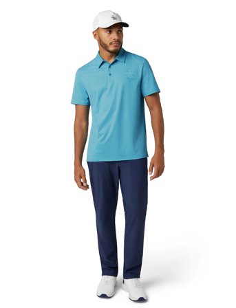 Original Penguin Golf Dimensional Pete Tee Twill Print Polo - Blue - M