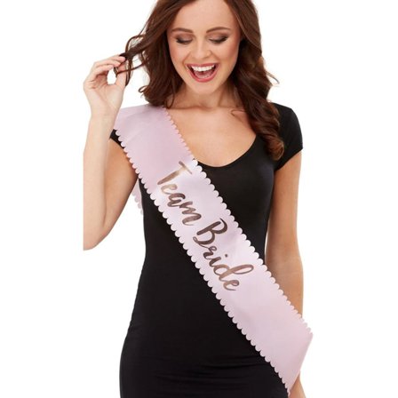 "Team Bride" Band Rosa