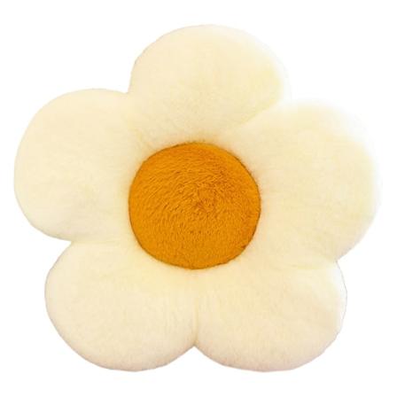 Chrysanthemum plysjleke, myk og koselig, hvit, 35 cm