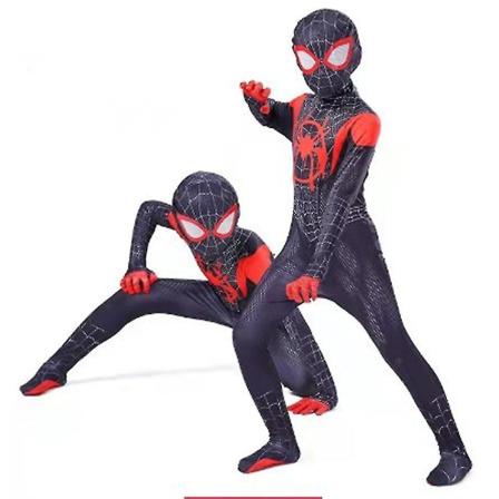 Barn Spiderman Cosplay Kostyme Sett Miles Morales Morsom Jumpsuit