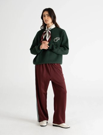 Prohibited Initial Knit Sweater - Green - XL