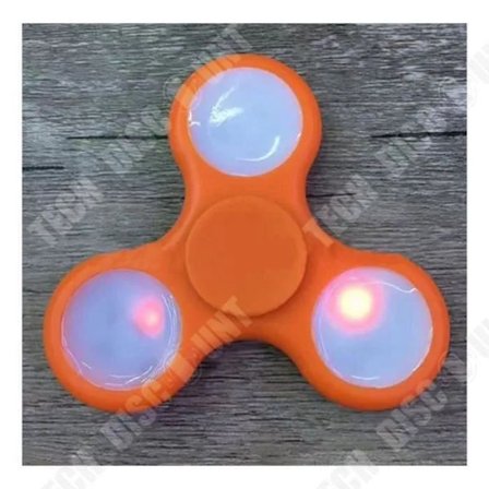 Orange LED Ljus-Upp Fidget Hand Spinner för Vuxna och Barn - Dekompression, Anti-Stress Leksak[D]