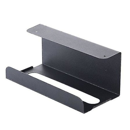 Papirhåndkleholder for baderom, vevboks, under skap, papirdispenser over (svart)