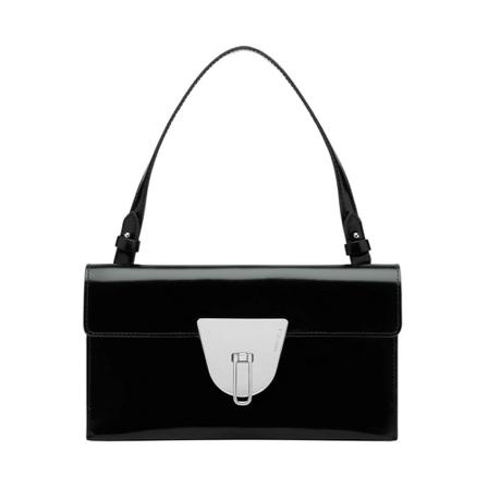 Coccinelle, Nico Shiny Calf Bag Czarny, Kobieta, Rozmiar: ONE Size