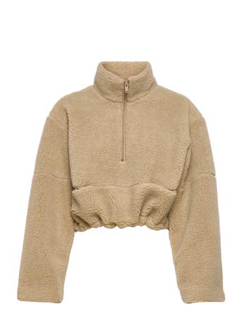 Anahi Faux Fur L/S High Nk Jkt Brown French Connection