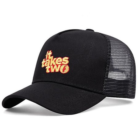 Dubbelradig bokstavsbroderad basebollkeps utomhus sport keps solskärm keps den tar svart