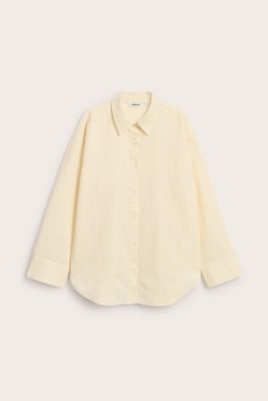 Kappahl | Koszula z mieszanki lnu Jasnożółty S | Jasnożółty