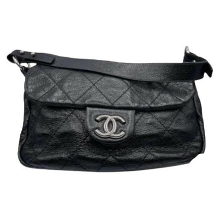 Chanel Vintage, Pre-owned Leather chanel-bags Zwart, Dames, Maat:ONE Size