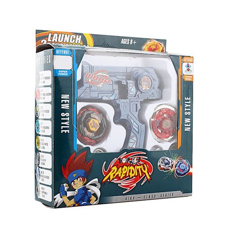 1 Sett Beyblade med Launcher Metal Fusion Roterende Hastighet Kampmestere Lekegave