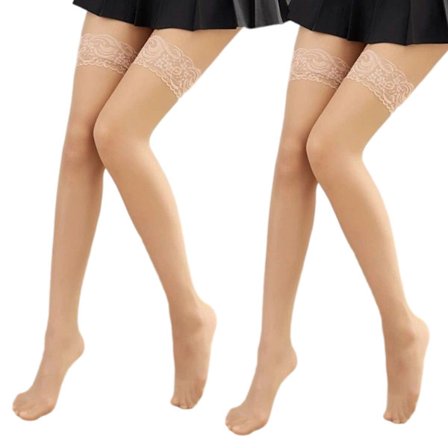 Elegante lårhøye strømper for kvinner med førsteklasses kvalitet, sikker passform, hold-up strømper med dobbeltlags silikon og ren 15D stoff