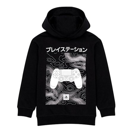 Playstation Boys Japanska Logotyp Hoodie 5-6 År Svart/Vit