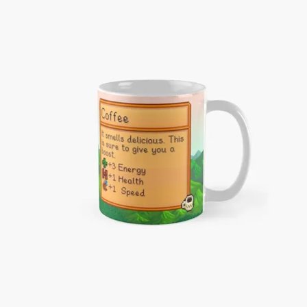 Stardew Valley Coffee Classic Mug Gifts Photo Drinkware Picture Tea Handle Round Coffee Cup Image Simple Design Printed