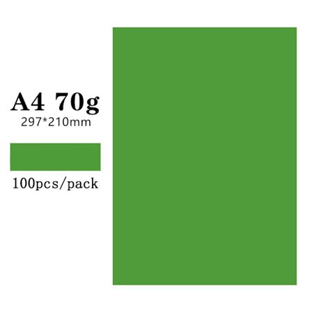 100 stk A4 kopipapir Dobbeltsidig Origami GRØNN