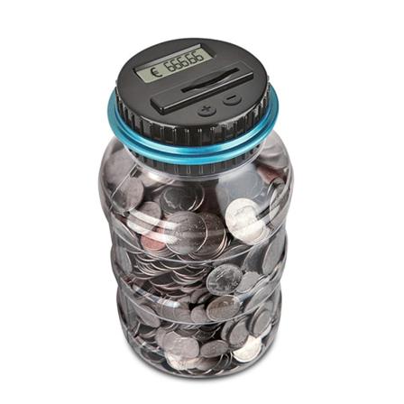 Digital elektronisk sparegris med stor kapasitet med LCD-skjerm Creative Transparent Automatisk Coin Cash Spargris