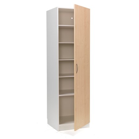 Lagerschrank für Kleidung, R/H, 600x600x2100 mm, weiß, Birke