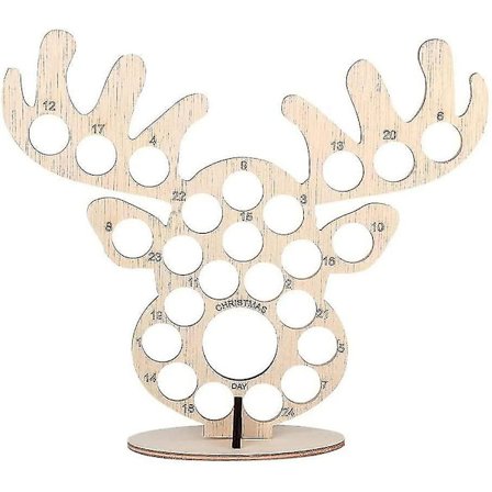 Julekalender i tre med sjokolade, ramme i tre, adventskalender, julepynt, juledekorasjoner