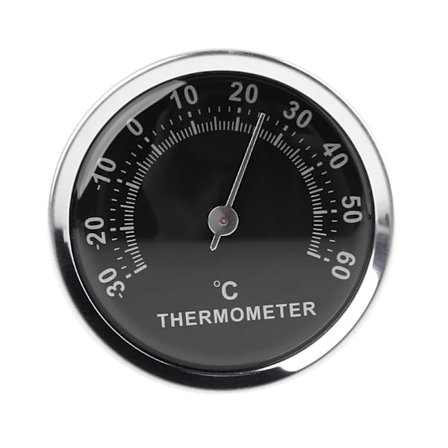 Mini rund 58mm biltermometer for bilhus Kontorer Verksteder Ingen batteri