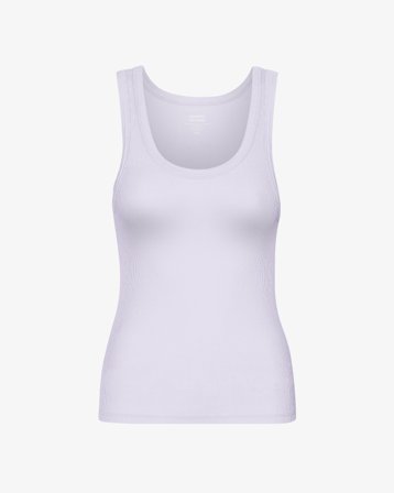 Women Organic Rib Tank Top - Soft Lavender L