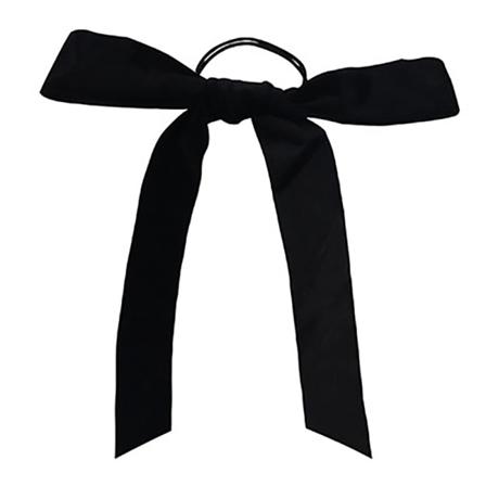 Mote svart fløyels sløyfe hårbånd Scrunchie for kvinner jente E B
