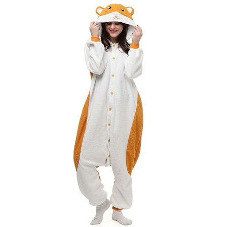 Hamsterdragt Dyre Helkrops Pyjamas Halloween Karneval Jumpsuit Kigurumi Til Mænd Kvinder LGL{azc} S